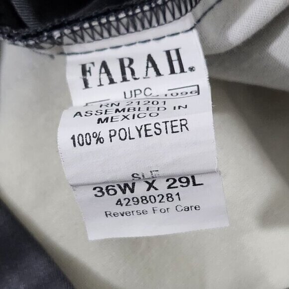 2/$20 Farah Grey Slacks Size 36x29 | Classic Men's Dress Pants - Picture 4 of 6